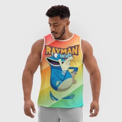 Мужская спортивная майка 3D Rayman globox радуга - фото 2