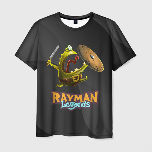 Мужская футболка с принтом Rayman legends black, вид спереди №1