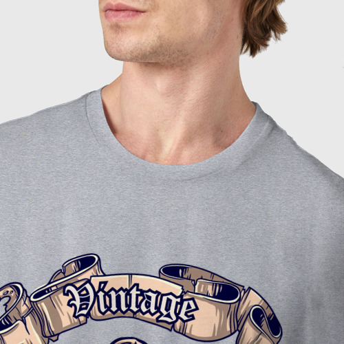 Мужская футболка хлопок Кулак с кастетом BroFist, цвет меланж - фото 6