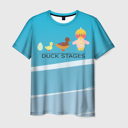 Мужская футболка 3D Duck stages 3D, цвет 3D печать