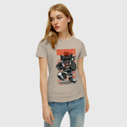 Женская футболка хлопок Кабан с дубинкой - фото 2