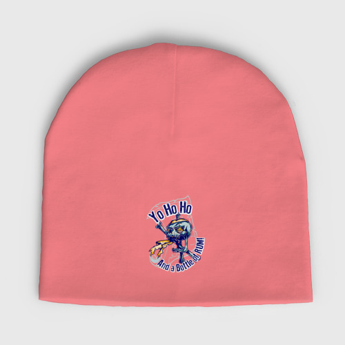 Детская шапка демисезонная Череп Йо Хо Хо , цвет розовый