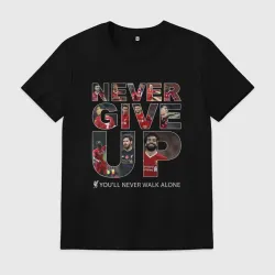 Мужская футболка хлопок Never give Up Liverpool Ливерпуль