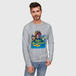Мужской лонгслив хлопок The Beatles on a Yellow Submarine - фото 2