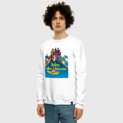 Мужской свитшот хлопок The Beatles on a Yellow Submarine - фото 2