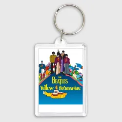 Брелок прямоугольный 35*50 The Beatles on a Yellow Submarine