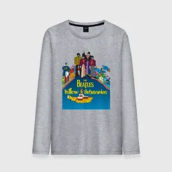 Мужской лонгслив хлопок The Beatles on a Yellow Submarine
