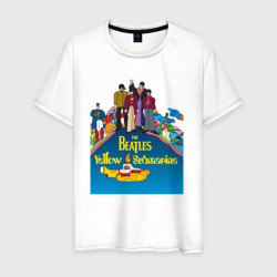 The Beatles on a Yellow Submarine – Мужская футболка хлопок с принтом купить со скидкой в -20%