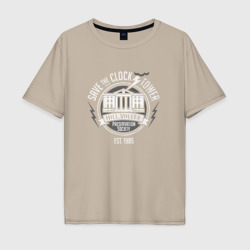 Hill Valley – Мужская футболка хлопок Oversize с принтом купить со скидкой в -16%
