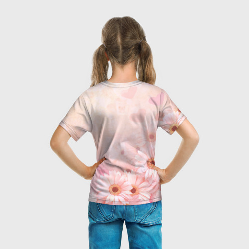 Детская футболка 3D с принтом Самая красивая Саша, вид сзади #2