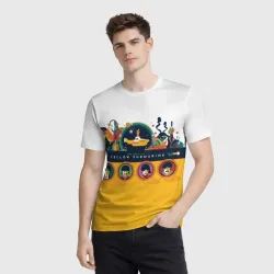 Мужская футболка 3D Yellow Submarine Мультфильм 3D - фото 2