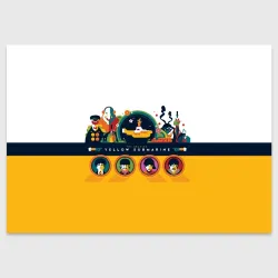 Поздравительная открытка Yellow Submarine Мультфильм 3D