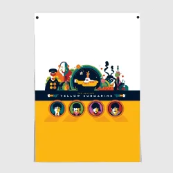 Постер Yellow Submarine Мультфильм 3D