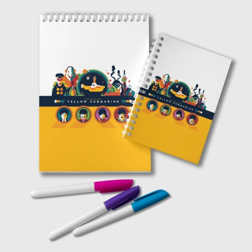 Блокнот Yellow Submarine Мультфильм 3D