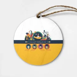 Деревянная игрушка круг Yellow Submarine Мультфильм 3D