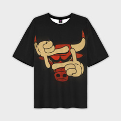 Мужская футболка oversize 3D Сhicago bulls