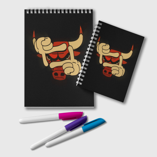 Блокнот Сhicago bulls, цвет клетка