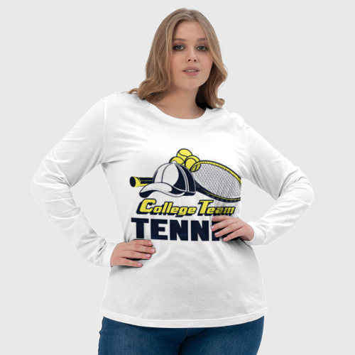 Женский лонгслив 3D Теннис Tennis, цвет 3D печать - фото 6