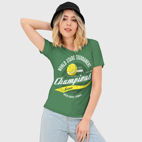 Женская футболка 3D Slim Большой Теннис Tennis - фото 3