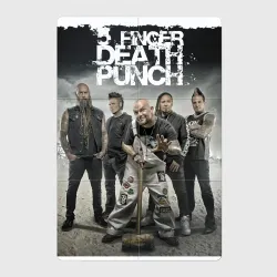 Магнитный плакат 2Х3 Five finger death punch - group