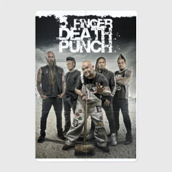 Магнитный плакат 2Х3 Five finger death punch - group