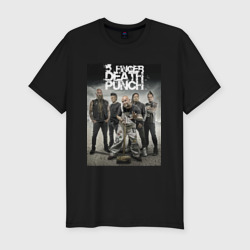 Five finger death punch - group – Мужская футболка хлопок Slim с принтом купить