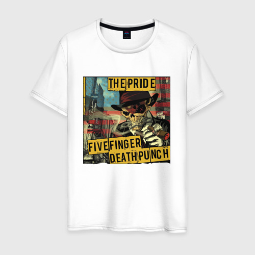 Мужская футболка хлопок Five Finger Death Punch The Pride, цвет белый