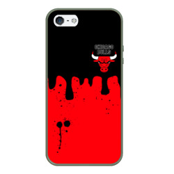 Чехол для iPhone 5/5S матовый Chicago Bulls Чикаго Буллз Логотип