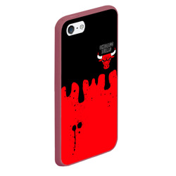 Чехол для iPhone 5/5S матовый Chicago Bulls Чикаго Буллз Логотип - фото 2