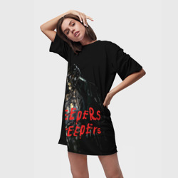 Платье-футболка 3D Джиперс Криперс - жуткий монстр - фото 2