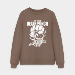 Мужской свитшот oversize без начеса хлопок Five Finger Death Punch Groove metal