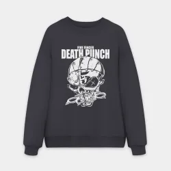Мужской свитшот oversize без начеса хлопок Five Finger Death Punch Groove metal