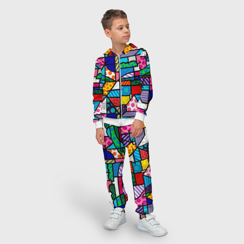 Детский 3D костюм с принтом Ромеро Бритто / красочный узор, фото на моделе #1