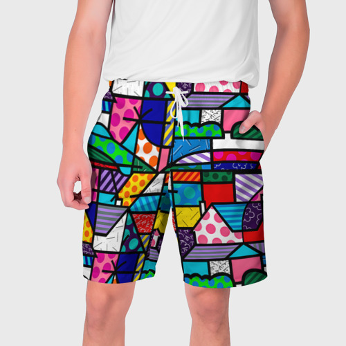Мужские шорты 3D Ромеро Бритто красочный узор, цвет 3D печать