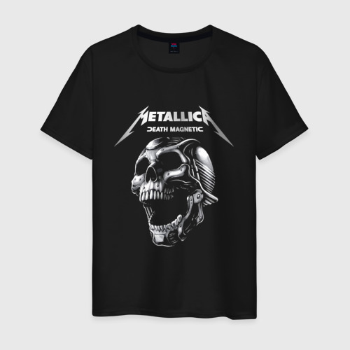 Мужская футболка хлопок с принтом Metallica Death Magnetic, вид спереди #2