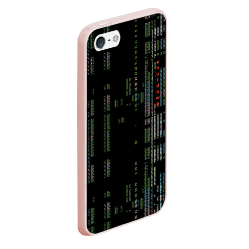Чехол для iPhone 5/5S матовый Shutdown, цвет светло-розовый - фото 3