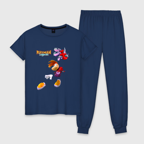 Женская пижама хлопок Rayman в прыжке, цвет темно-синий
