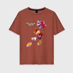 Женская футболка хлопок Oversize Rayman в прыжке