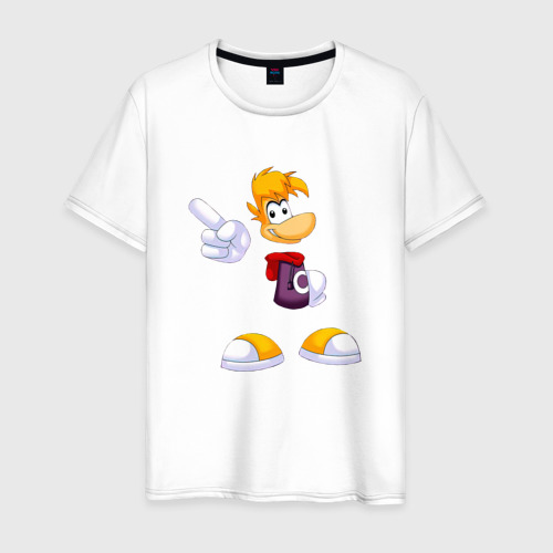 Мужская футболка из хлопка с принтом Rayman legends gamer, вид спереди №1