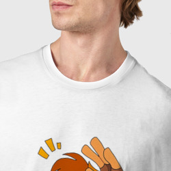 Футболка с принтом Rayman   legends для мужчины, вид на модели спереди №4. Цвет основы: белый