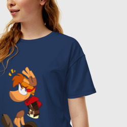 Женская футболка хлопок Oversize Rayman   legends - фото 2