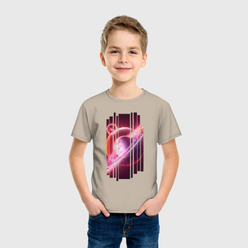 Детская футболка хлопок с принтом Моя Вселенная Космическое настроение, фото на моделе #1