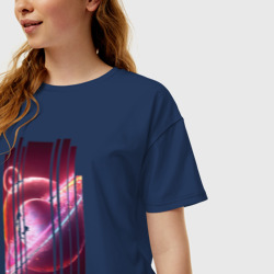Женская футболка хлопок Oversize Моя Вселенная. Космическое настроение - фото 2