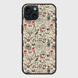 Чехол силиконовый для Apple iPhone 15 матовый Чёрная Магия и Колдовство