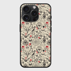 Чехол силиконовый для Apple iPhone 15 Pro матовый Чёрная Магия и Колдовство