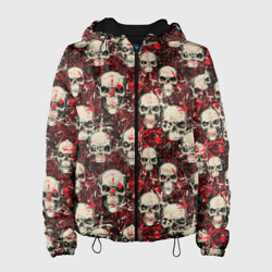 Женская куртка 3D Кровавые Черепа Skulls