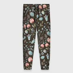 Женские брюки 3D Цветы и ягоды паттерн