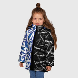 Зимняя куртка для девочек 3D Volkswagen scirocco Half pattern - фото 2