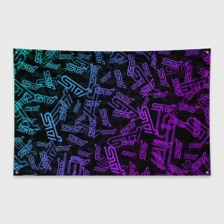 Флаг-баннер STI neon pattern
