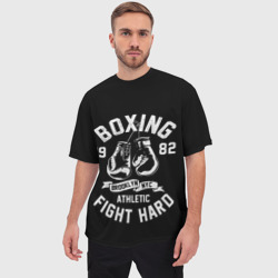 Мужская футболка oversize 3D Бокс, боксерские перчатки boxing - фото 2